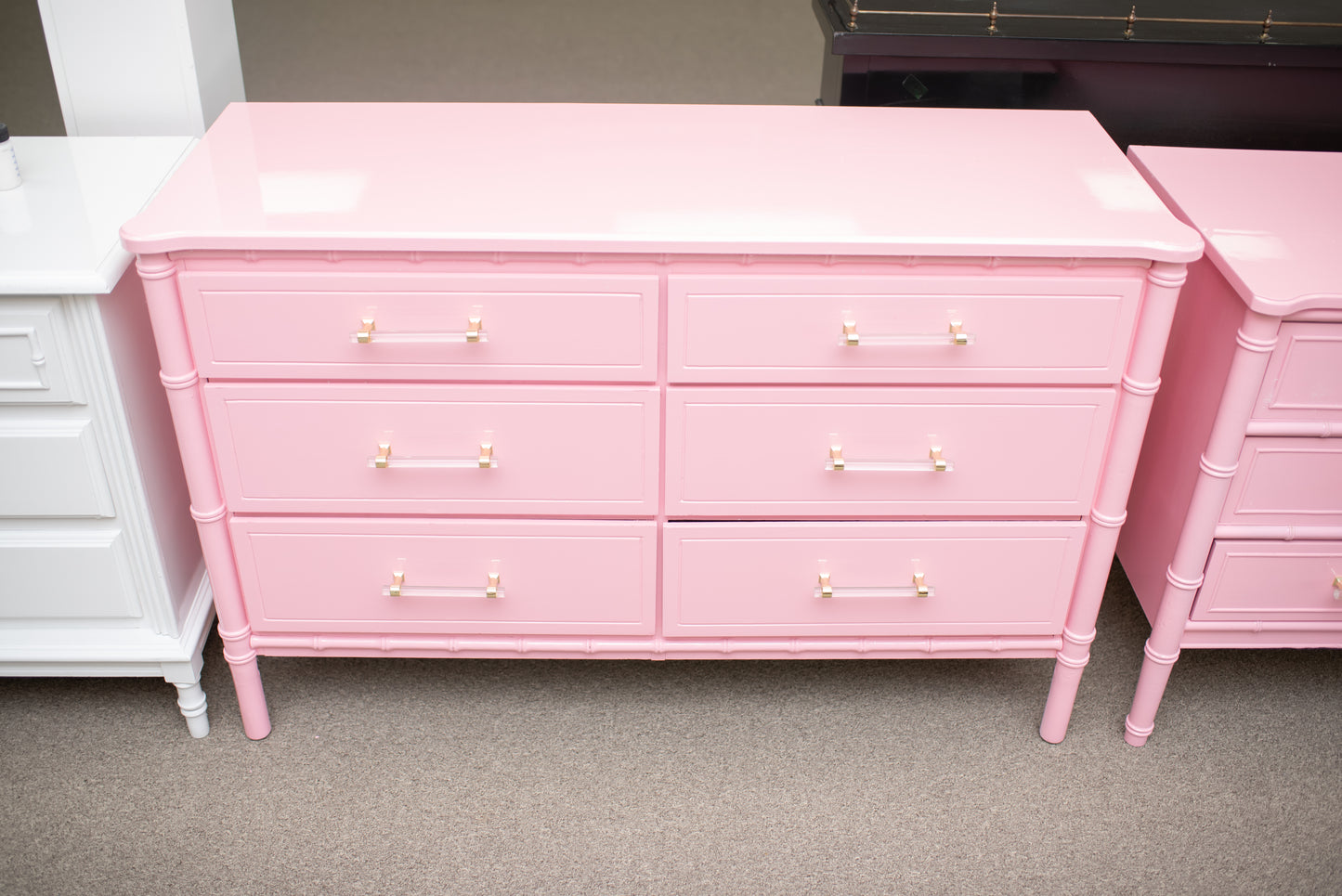Faux Bamboo Dresser Lacquered any color