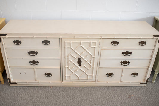 Faux Bamboo Chippendale Credenza Dresser