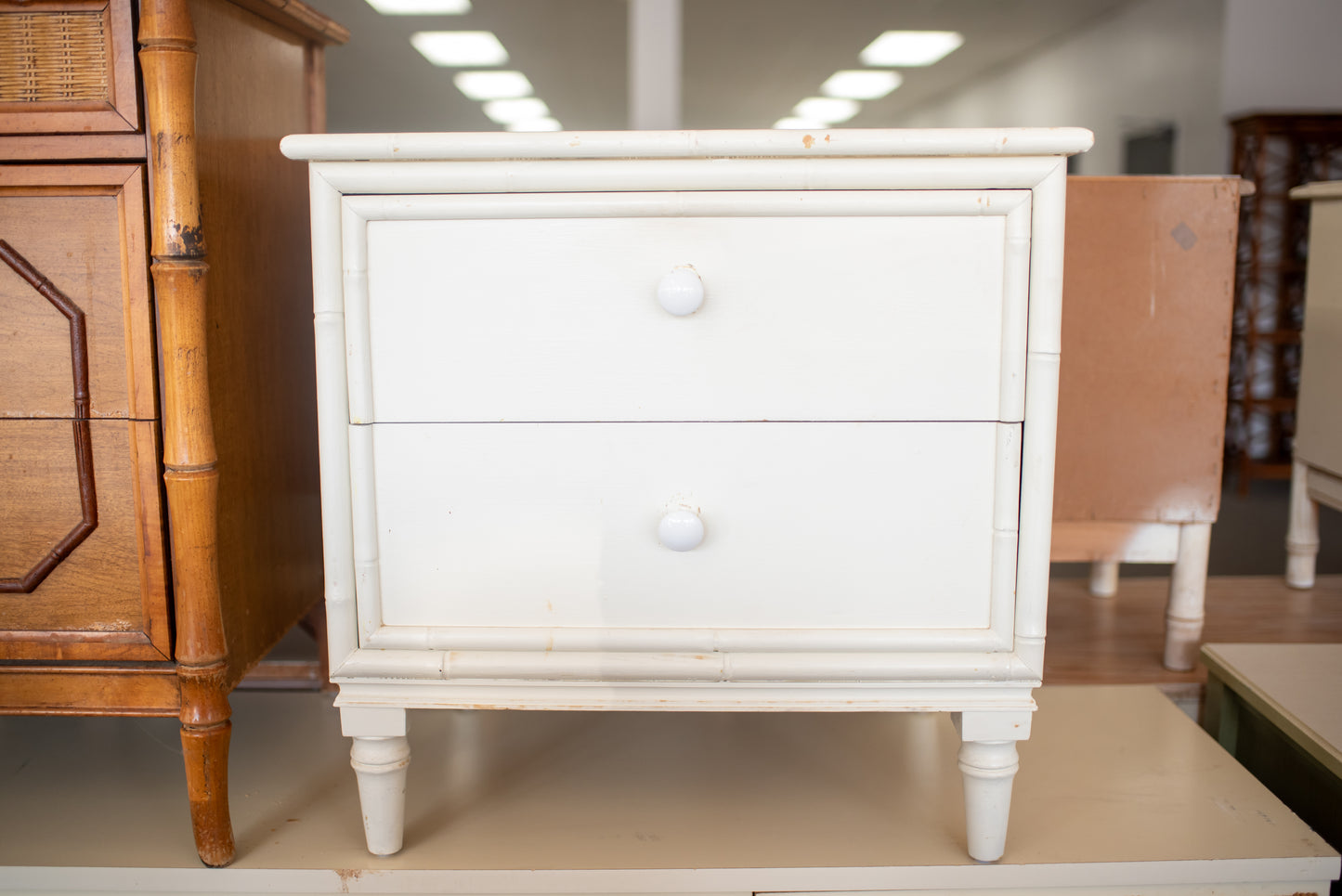 Faux Bamboo Nightstand