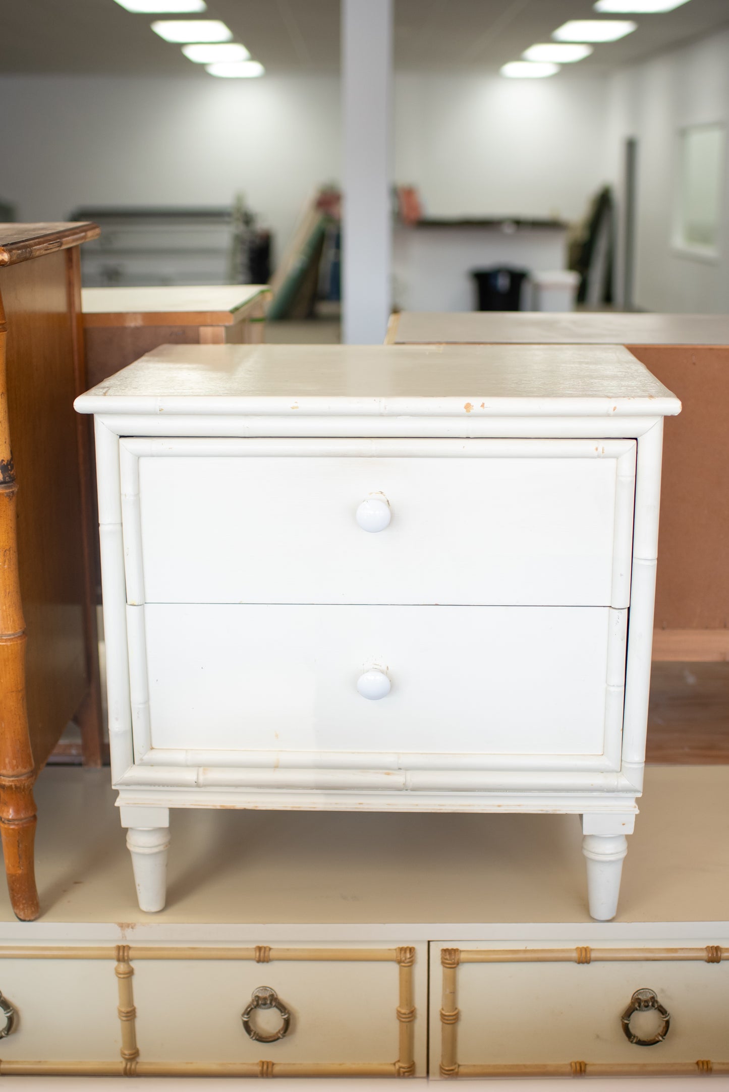 Faux Bamboo Nightstand