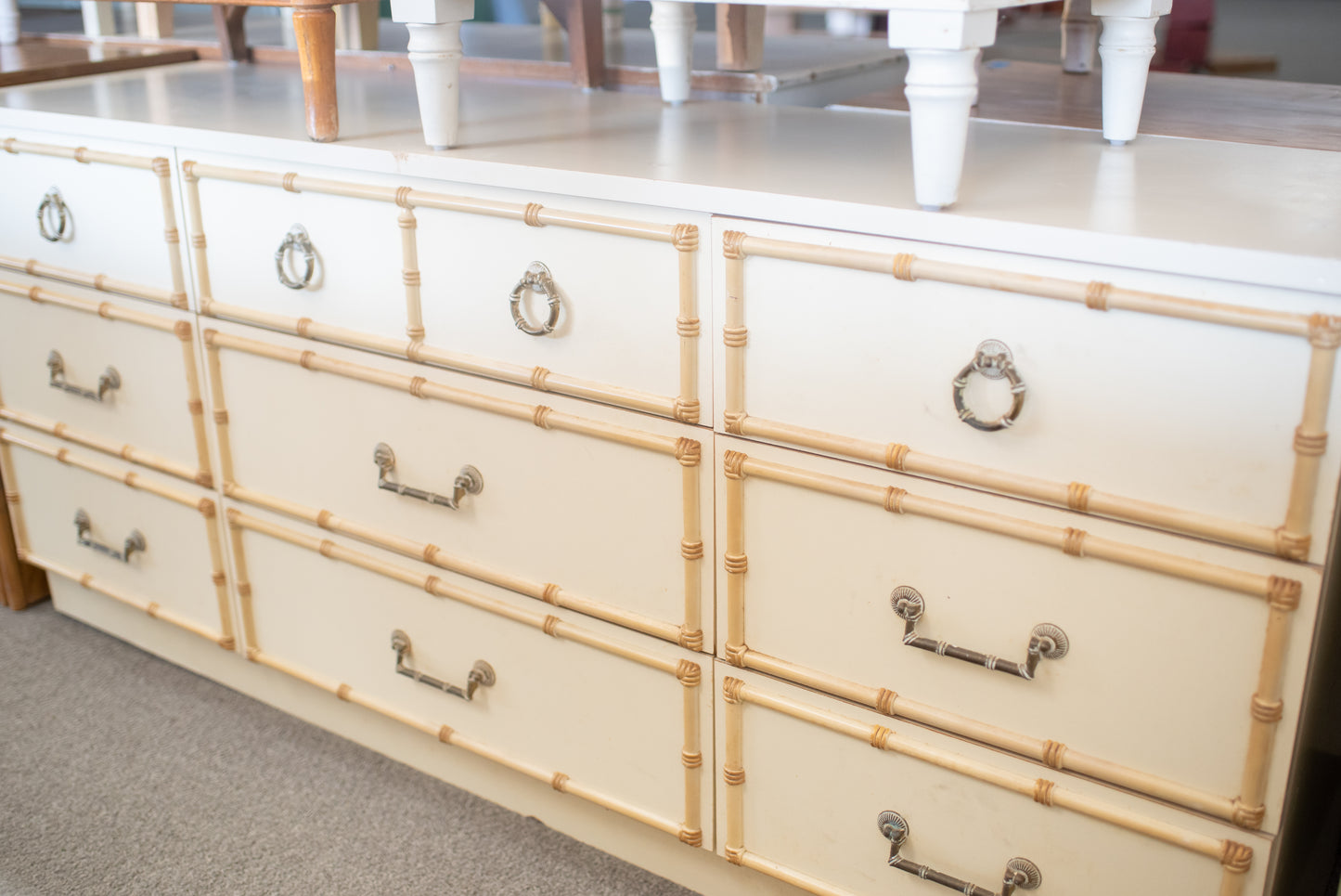 Faux Bamboo Dresser lacquered any color