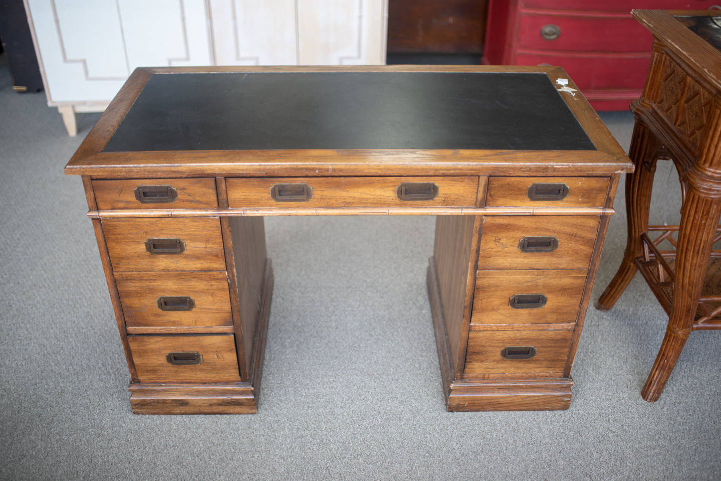 Faux Bamboo Campaign Writing Table/Desk