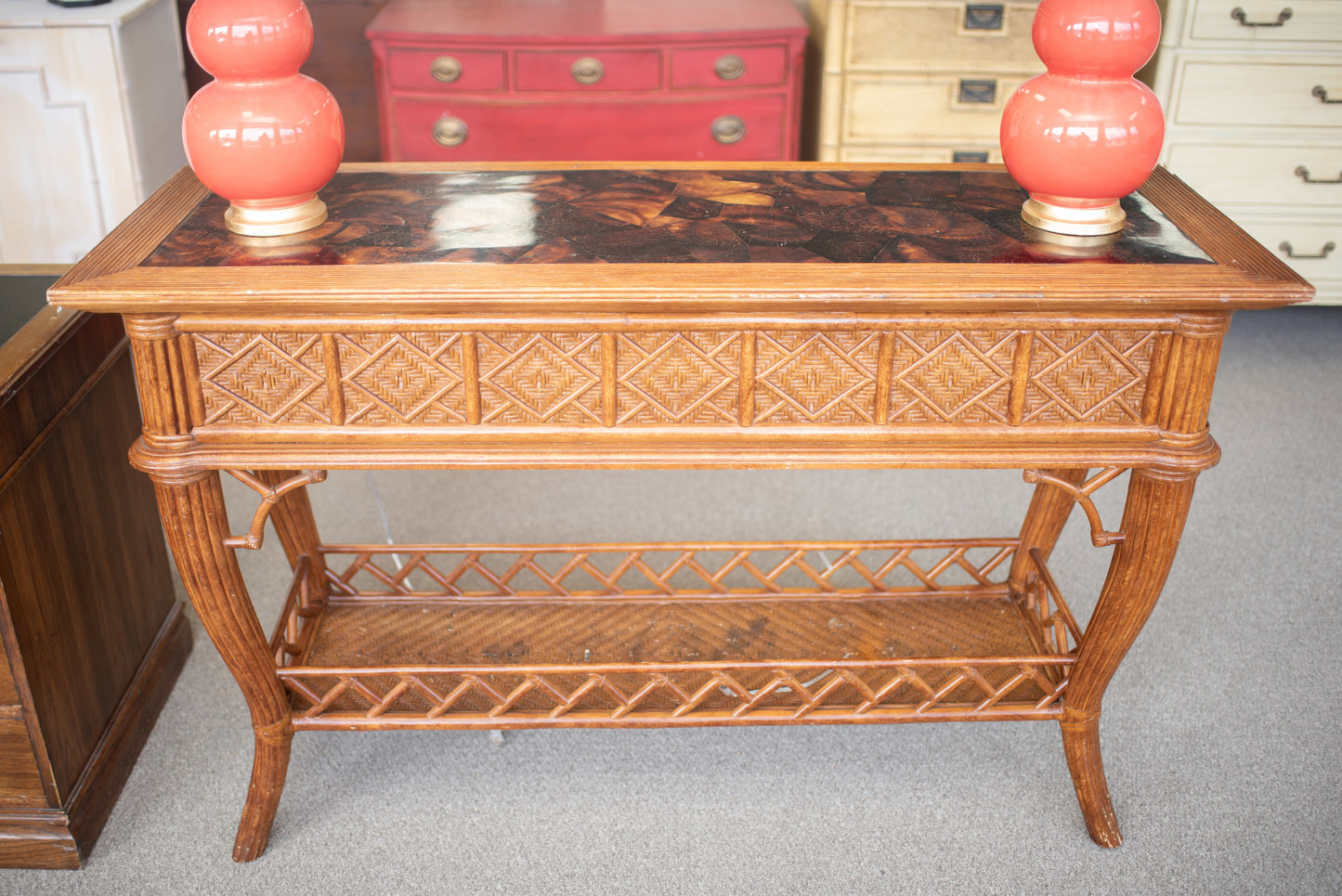 Rattan Console Table