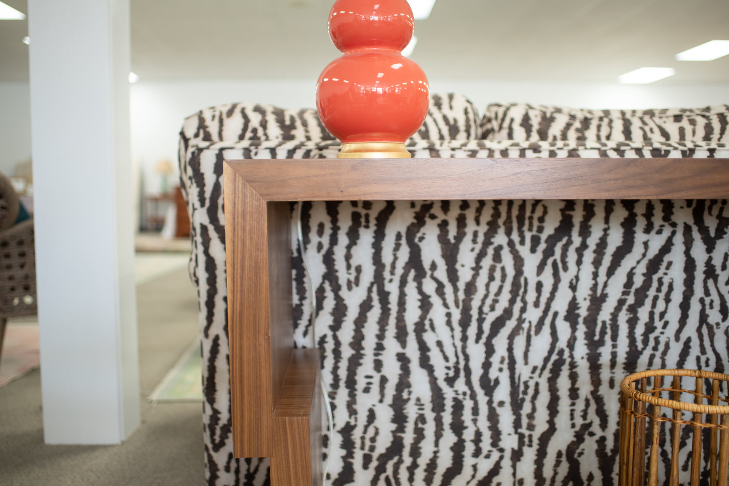Black walnut console table