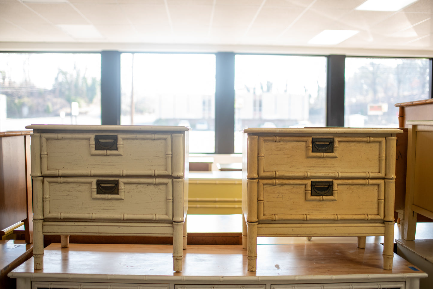 Faux Bamboo Stanley Nightstands