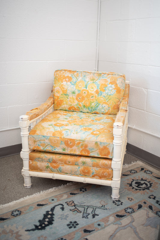 Faux Bamboo Upholstered Project Chair