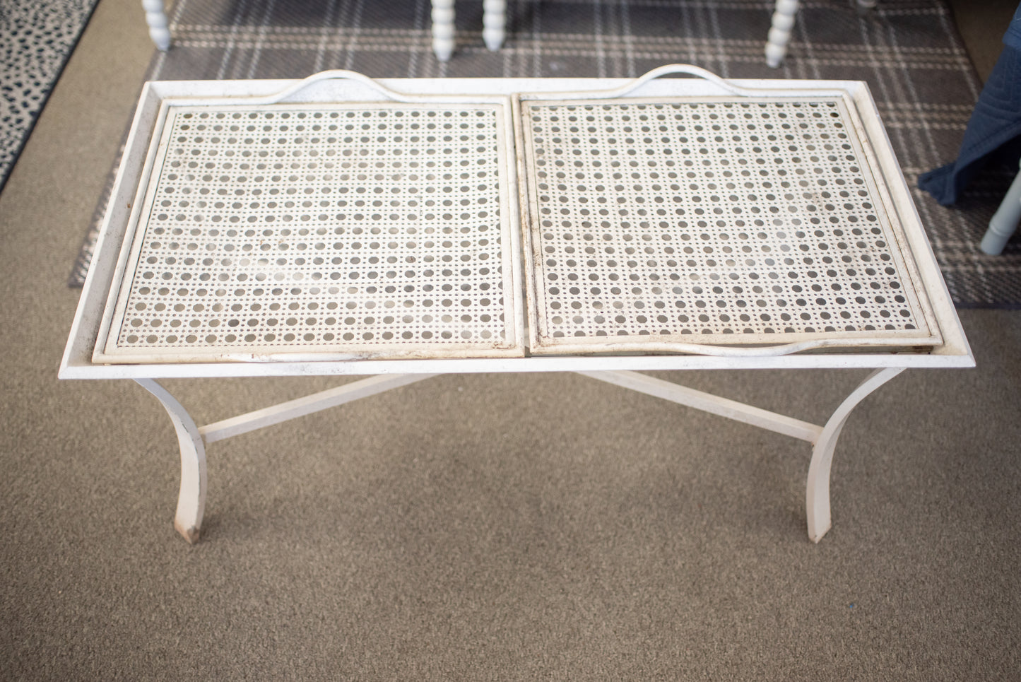 Cane metal indoor/outdoor Coffee Table