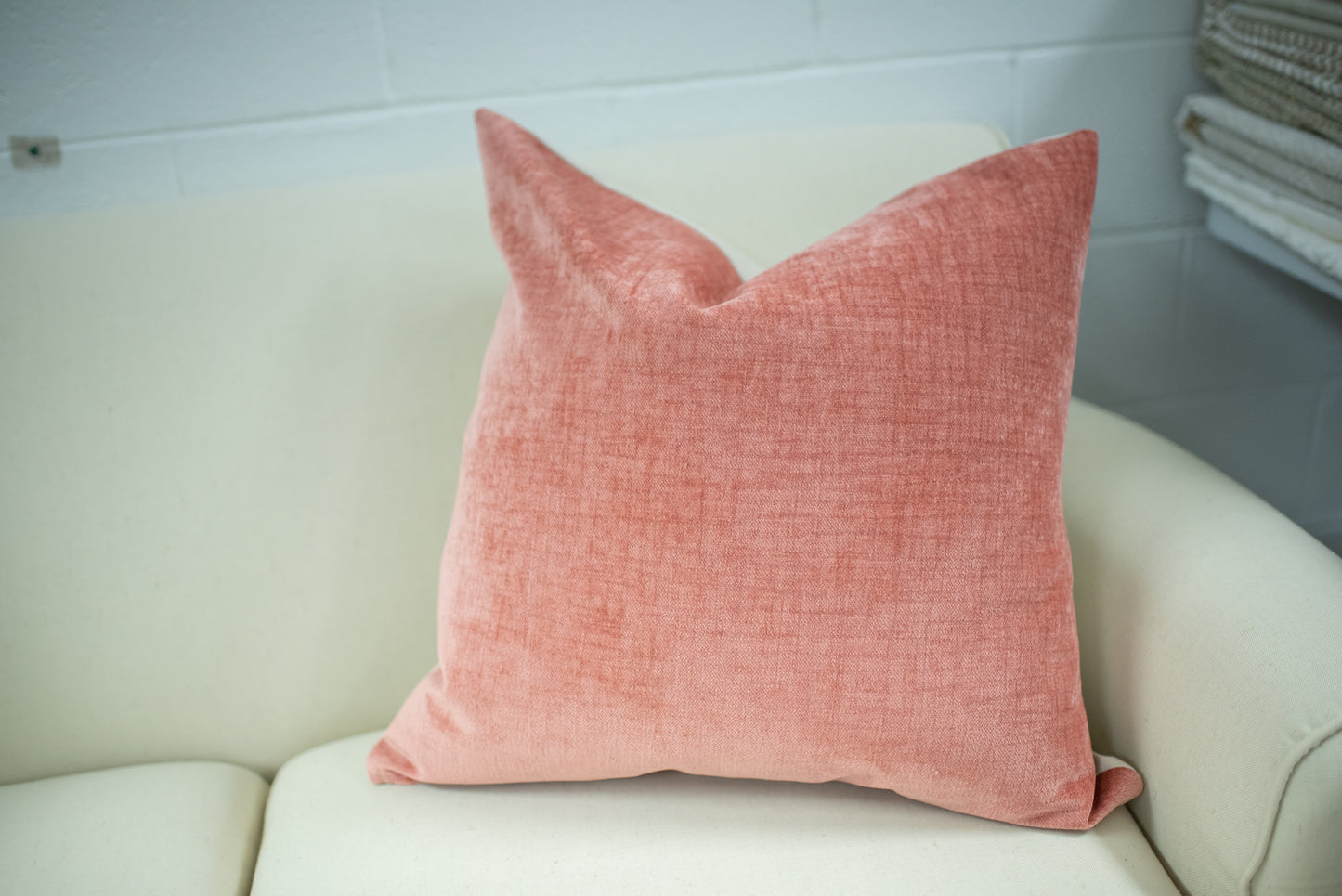 Coral Chenille pillow