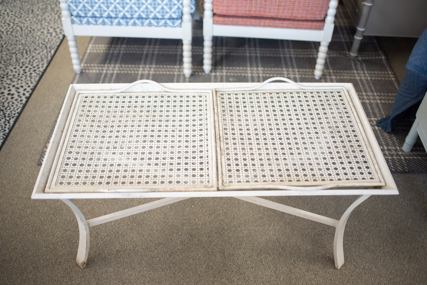 Cane metal indoor/outdoor Coffee Table