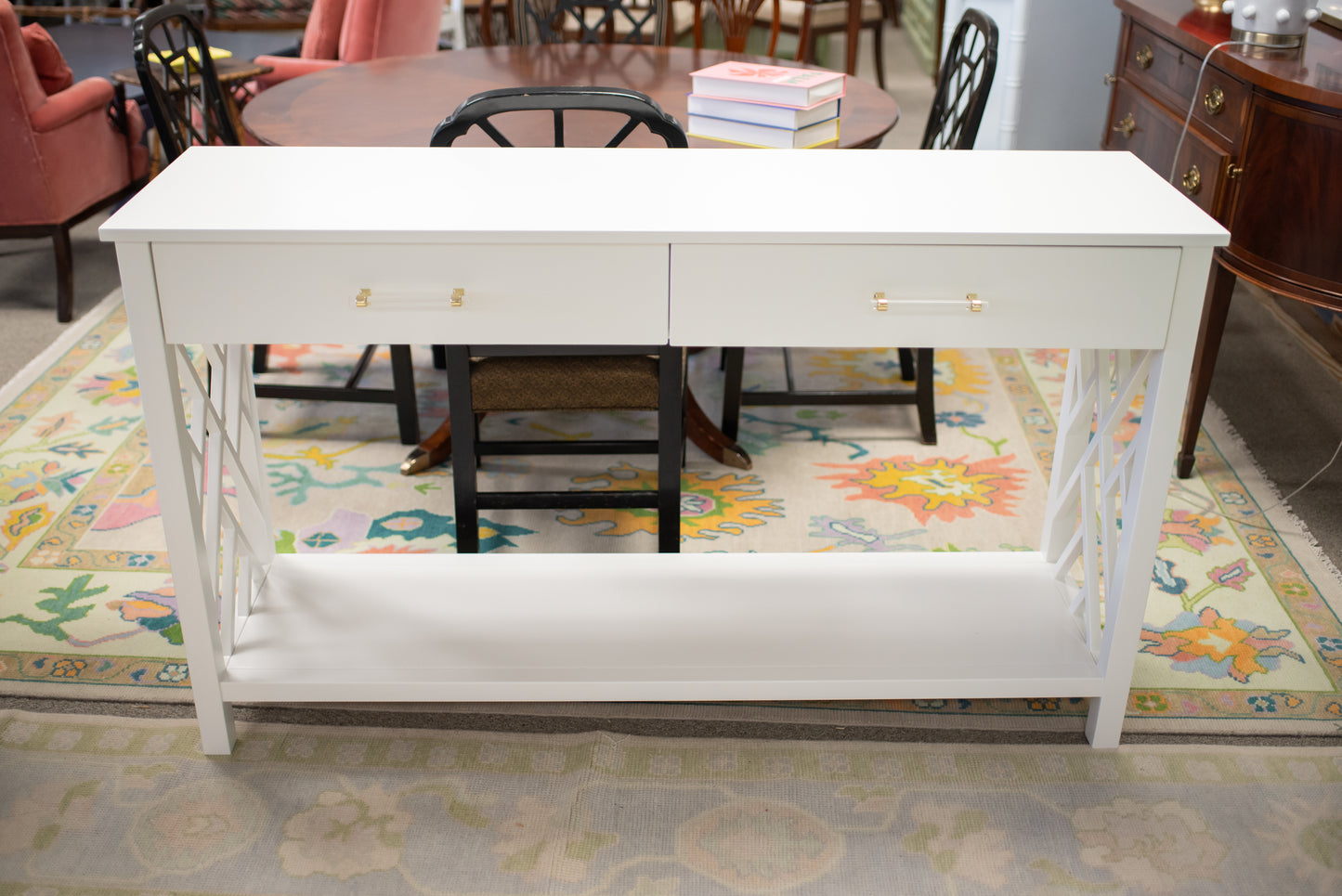 Chippendale sideboard painted white