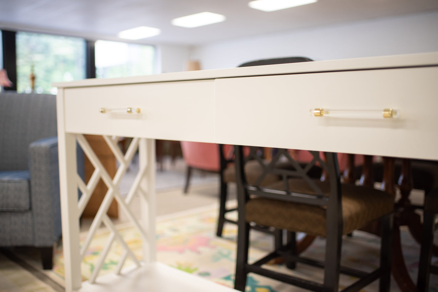 Chippendale sideboard painted white