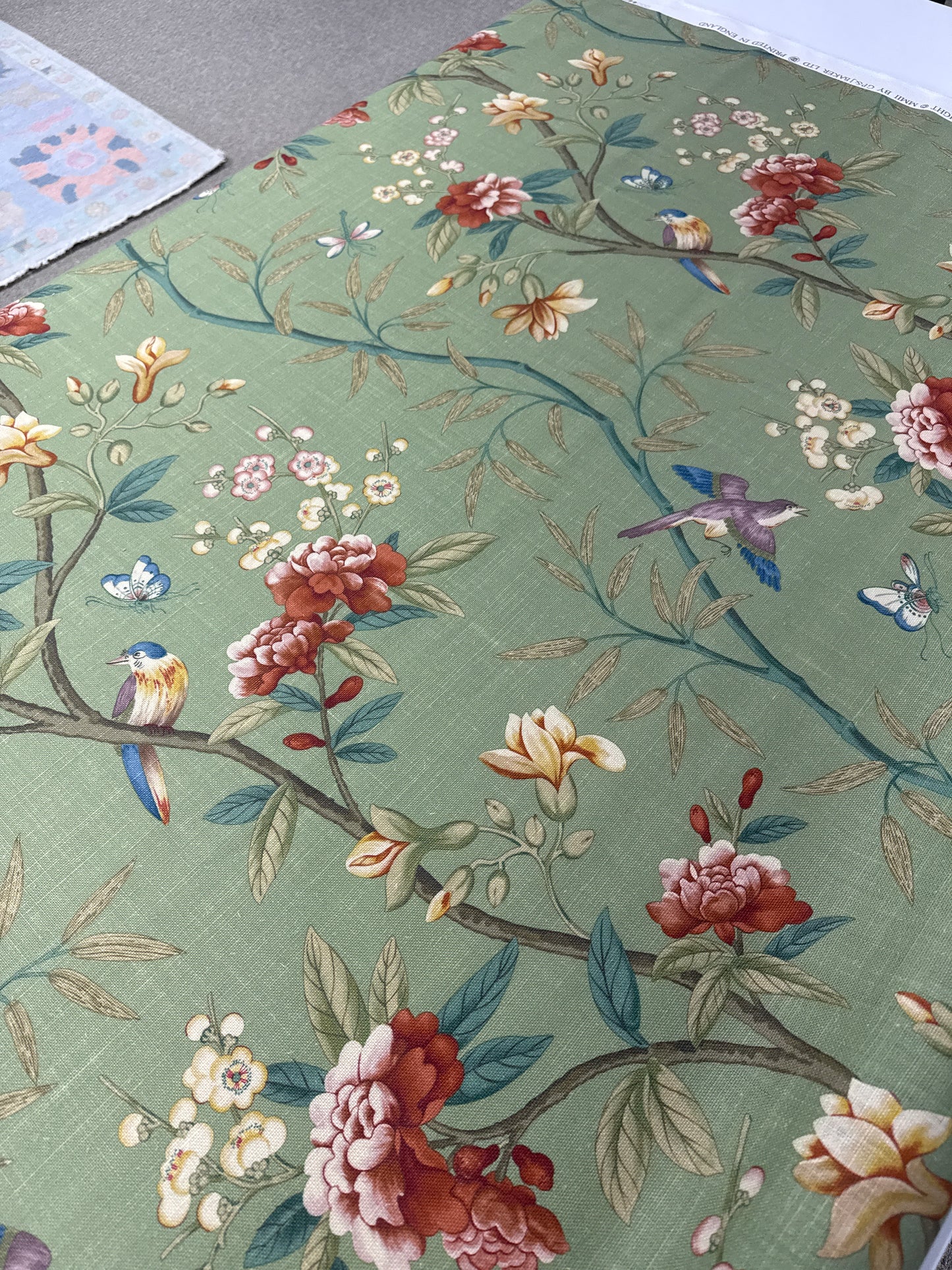 GP & J Baker, peony and blossom, 2-1/8 yards