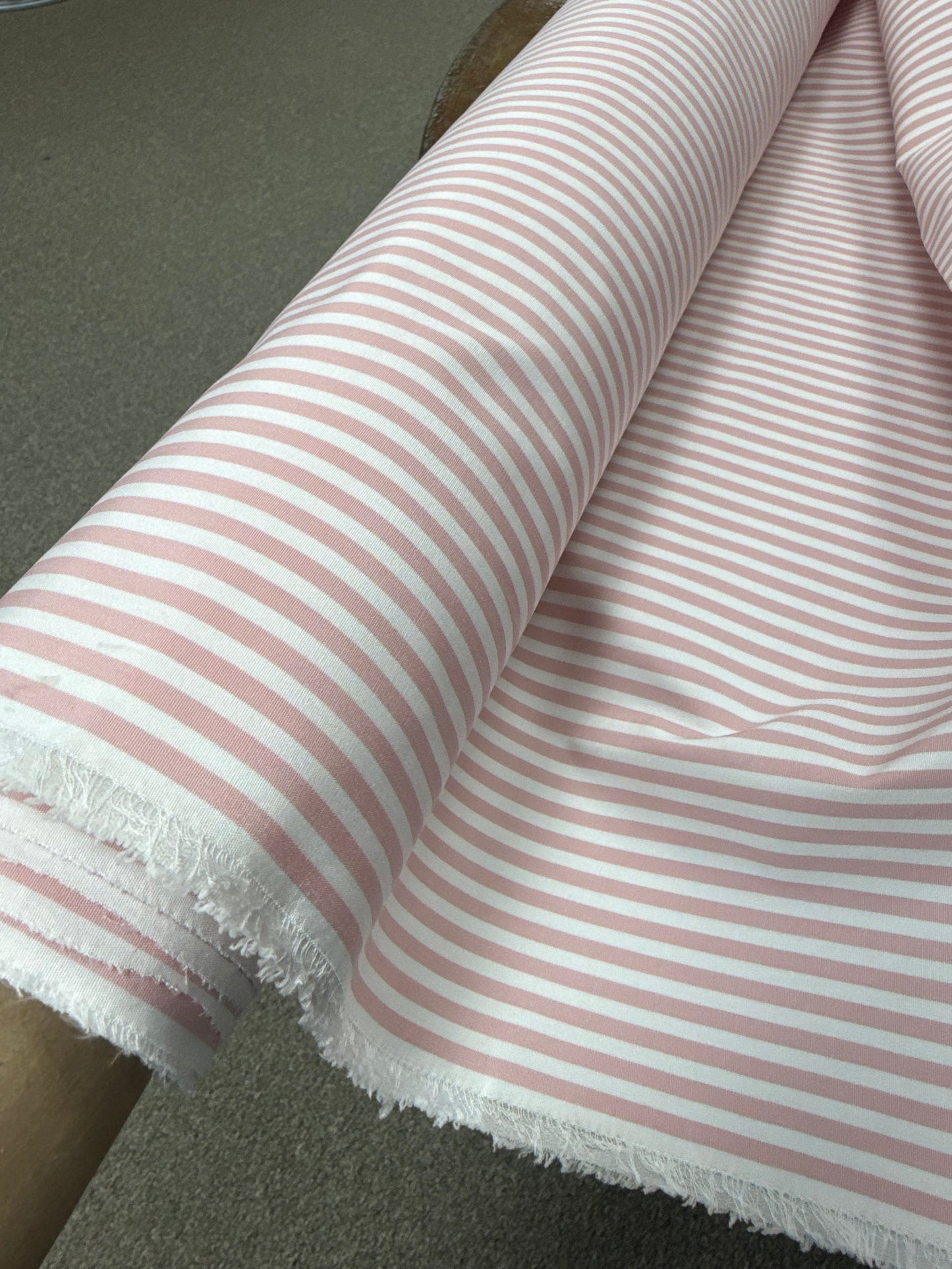 Pink ticking stripe, BTY, $70/y