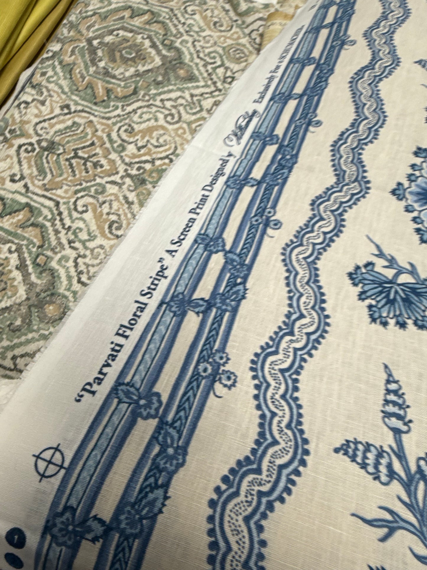 Schumacher, parvati floral stripe, 3.75 yards