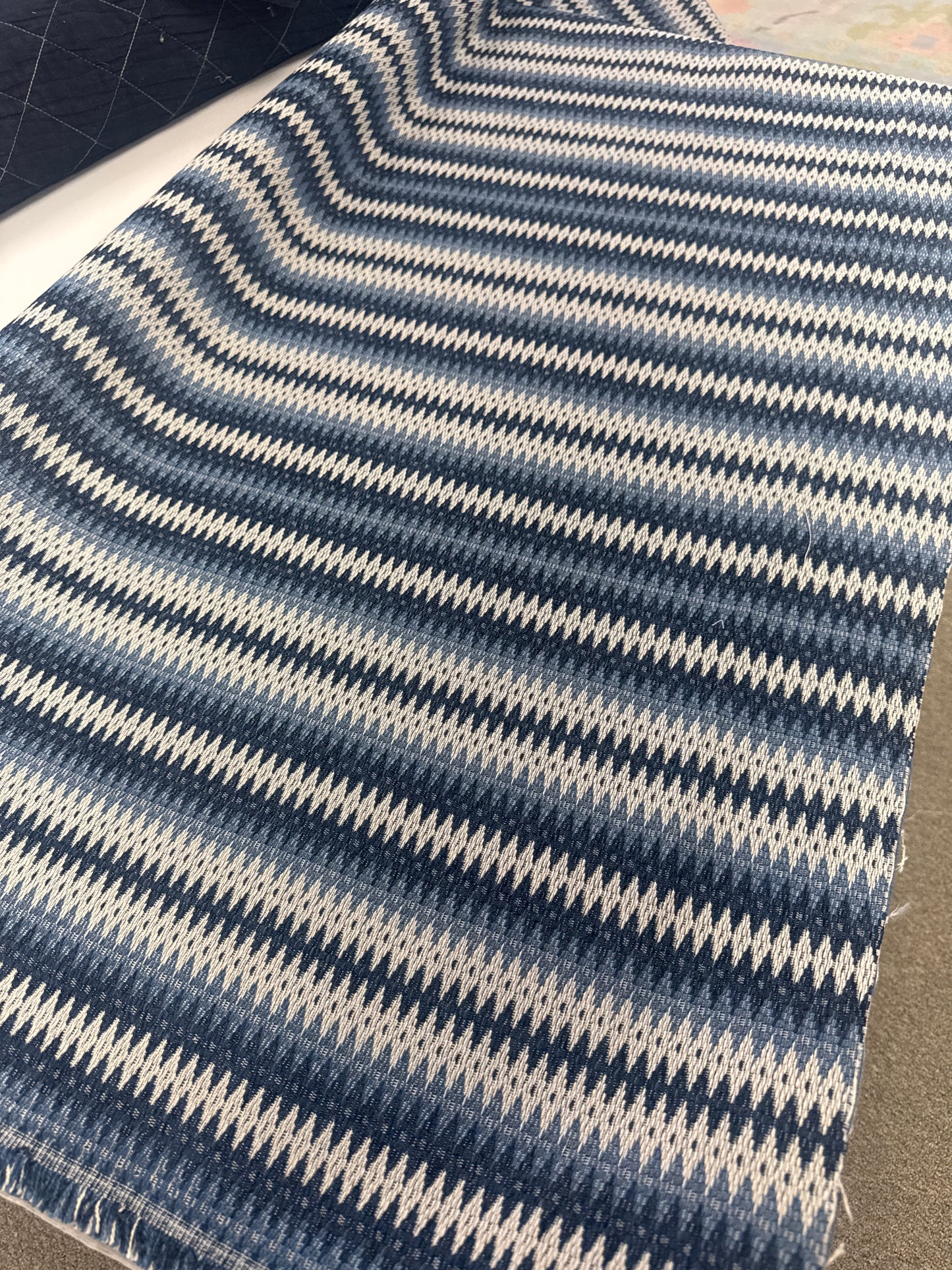 Blue fabric, 2-1/8 yards