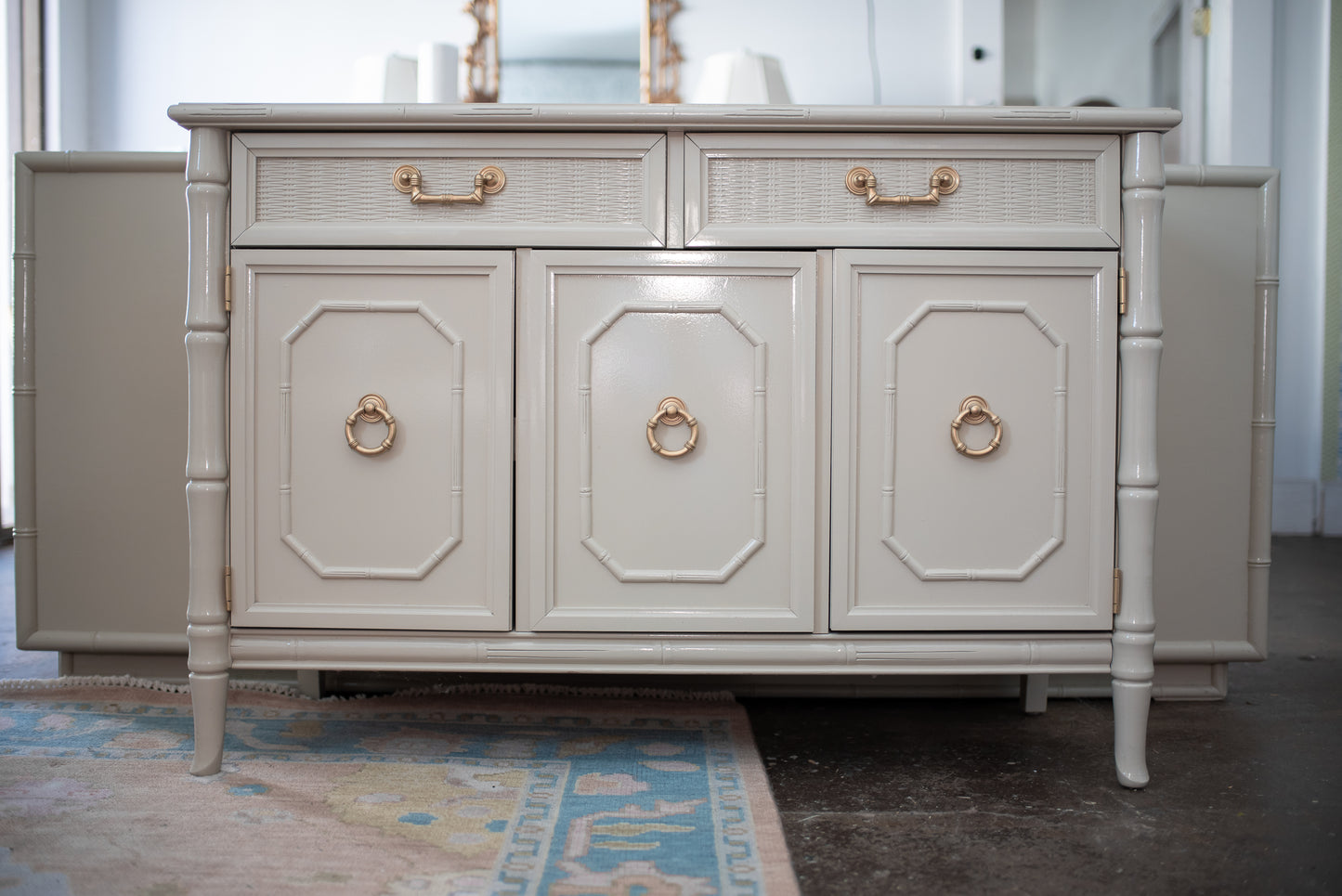 Faux Bamboo Chest (price includes lacquer color of your choice)
