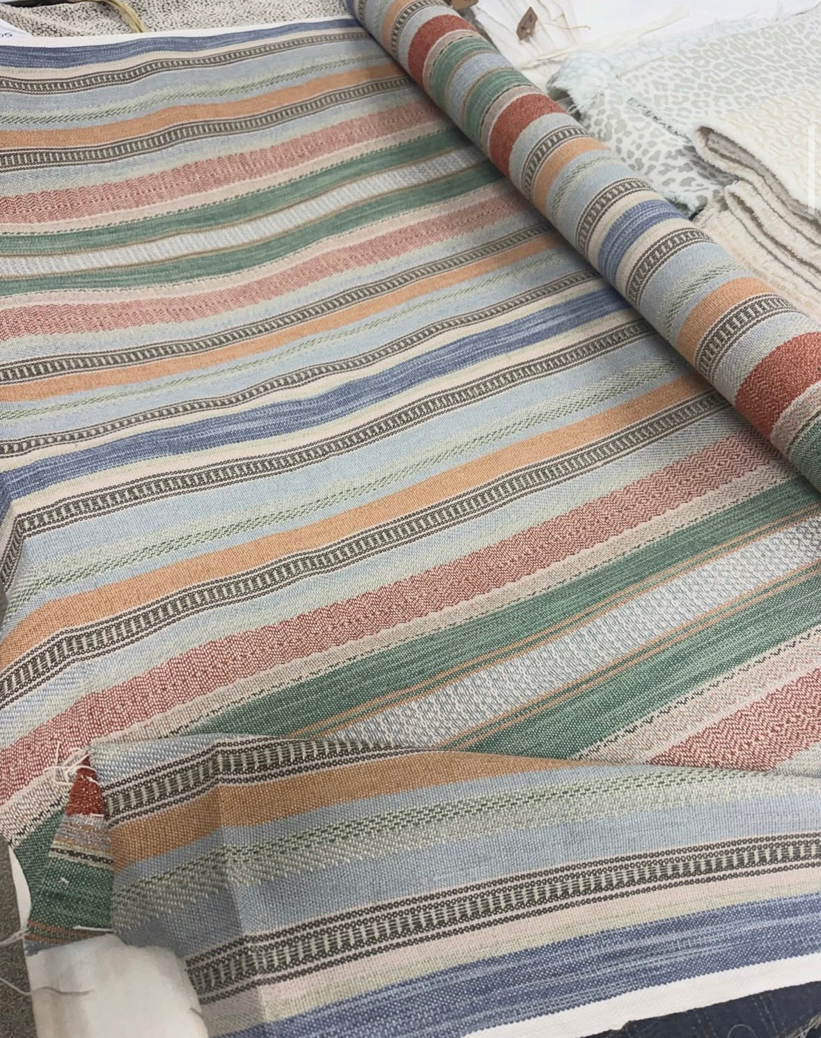 Mulberry, rustic stripe 2.8y by the yard