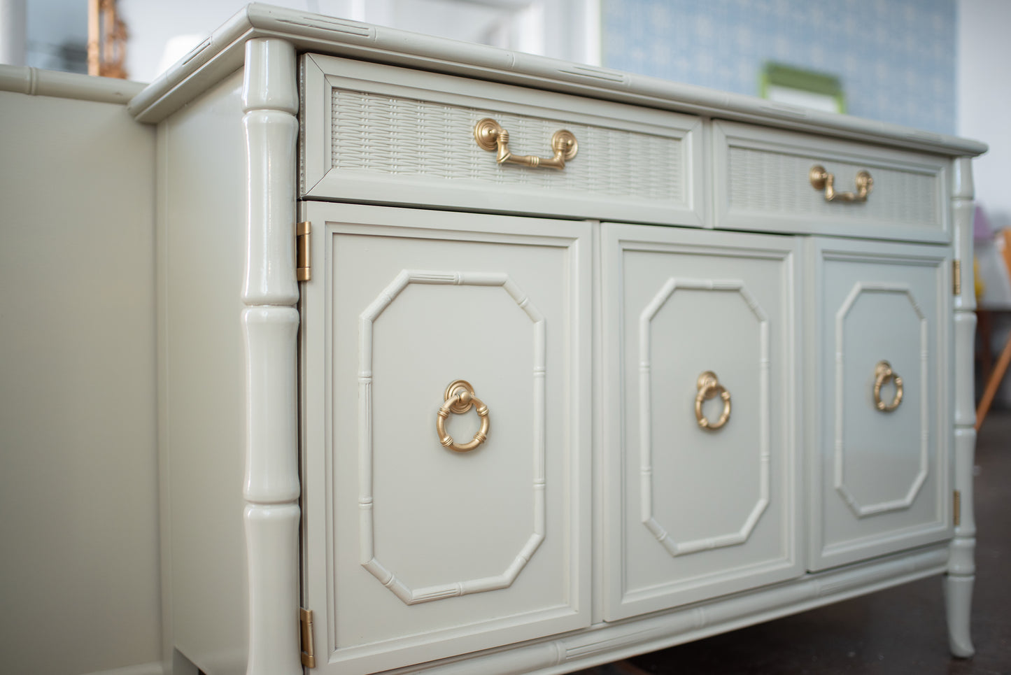 Faux Bamboo Chest (price includes lacquer color of your choice)