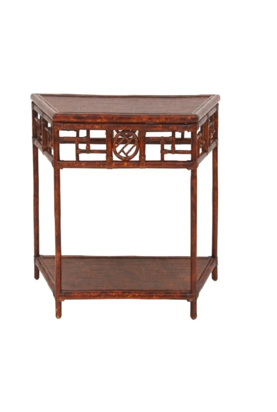 Burnt Tortoise Demilune Table Small