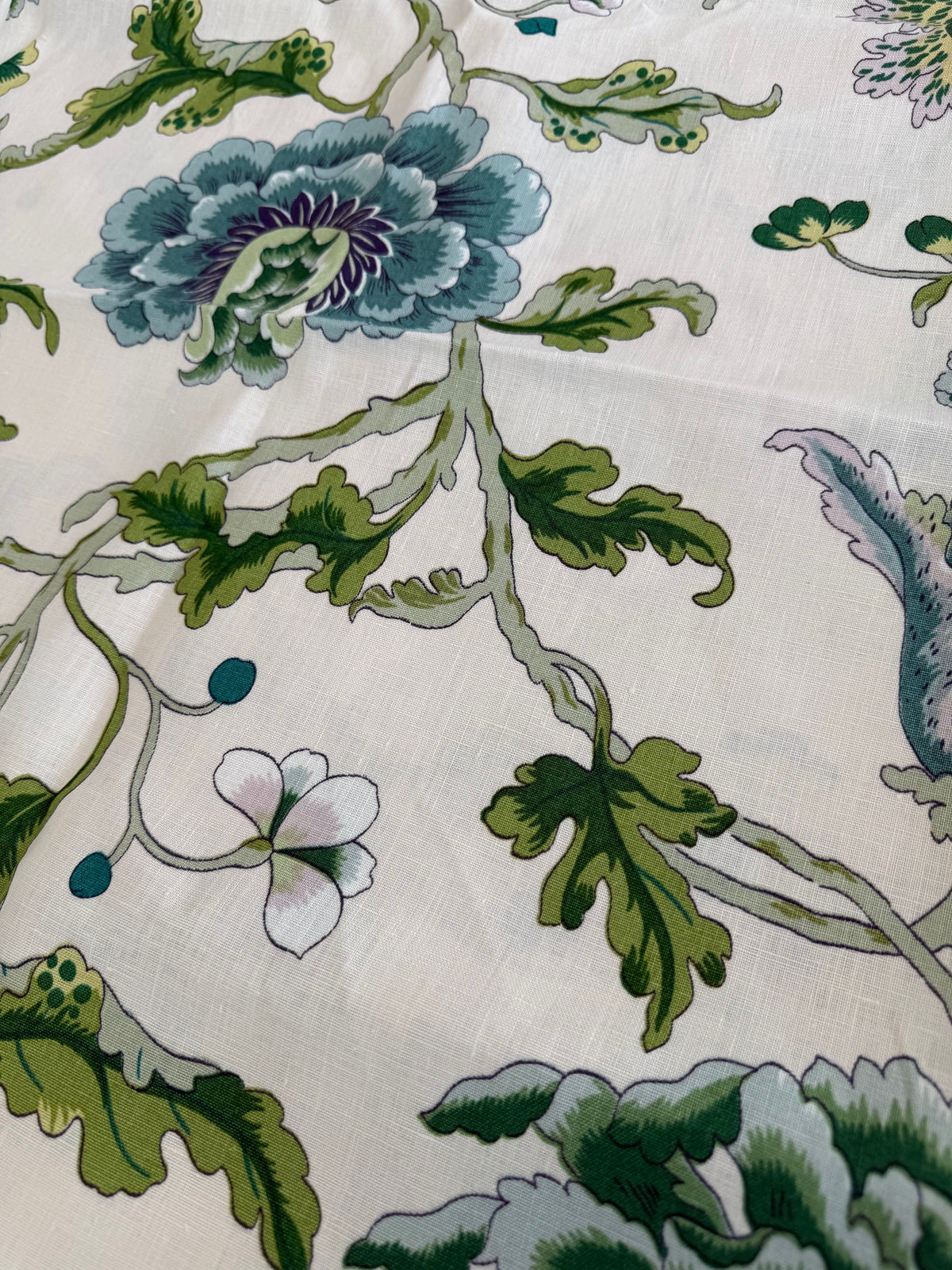 Brunschwig and Fils creation chotard Green and Purple 1 Yards