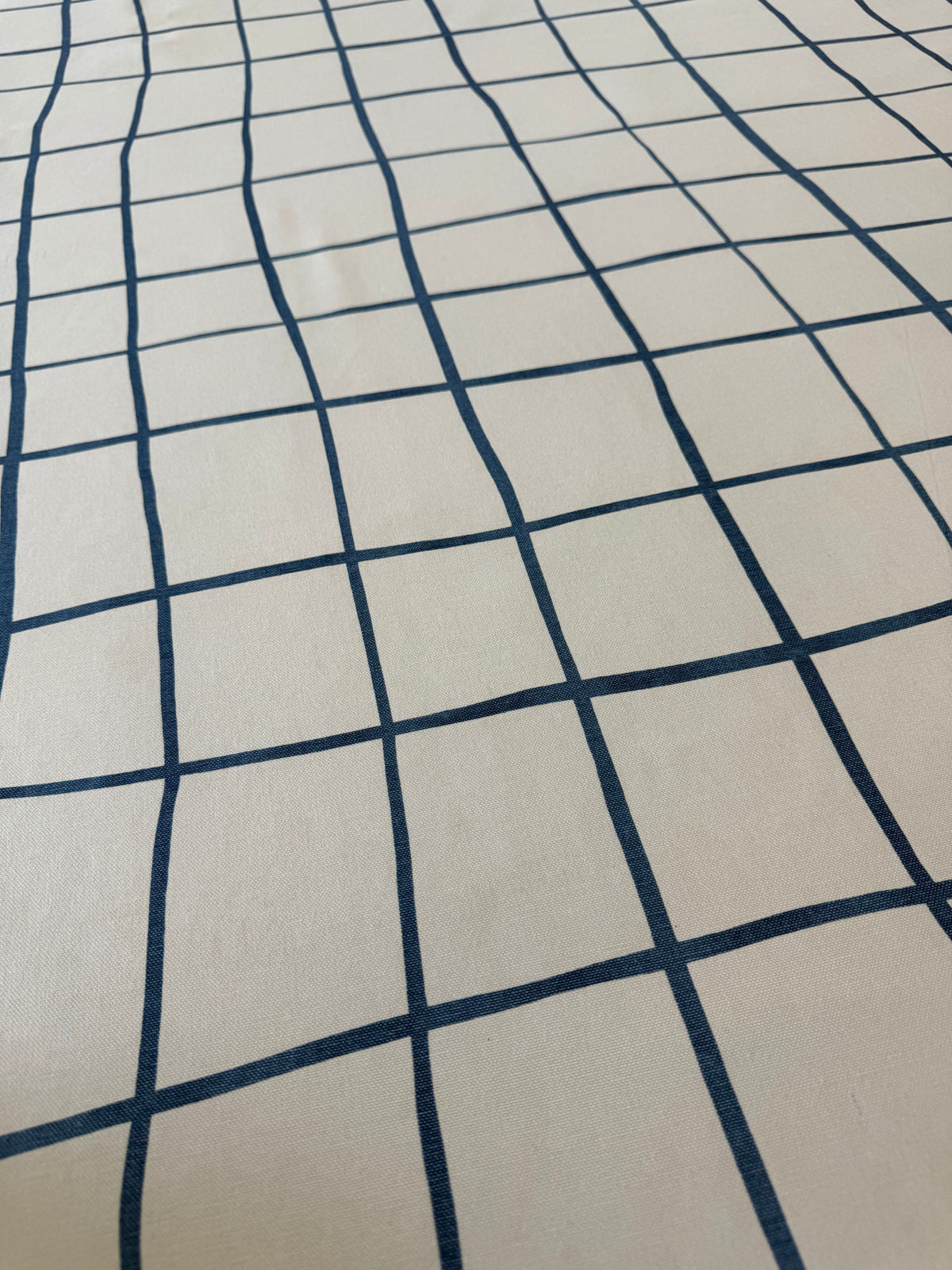 Schumacher Painterly Windowpane Navy 1.5 Yards