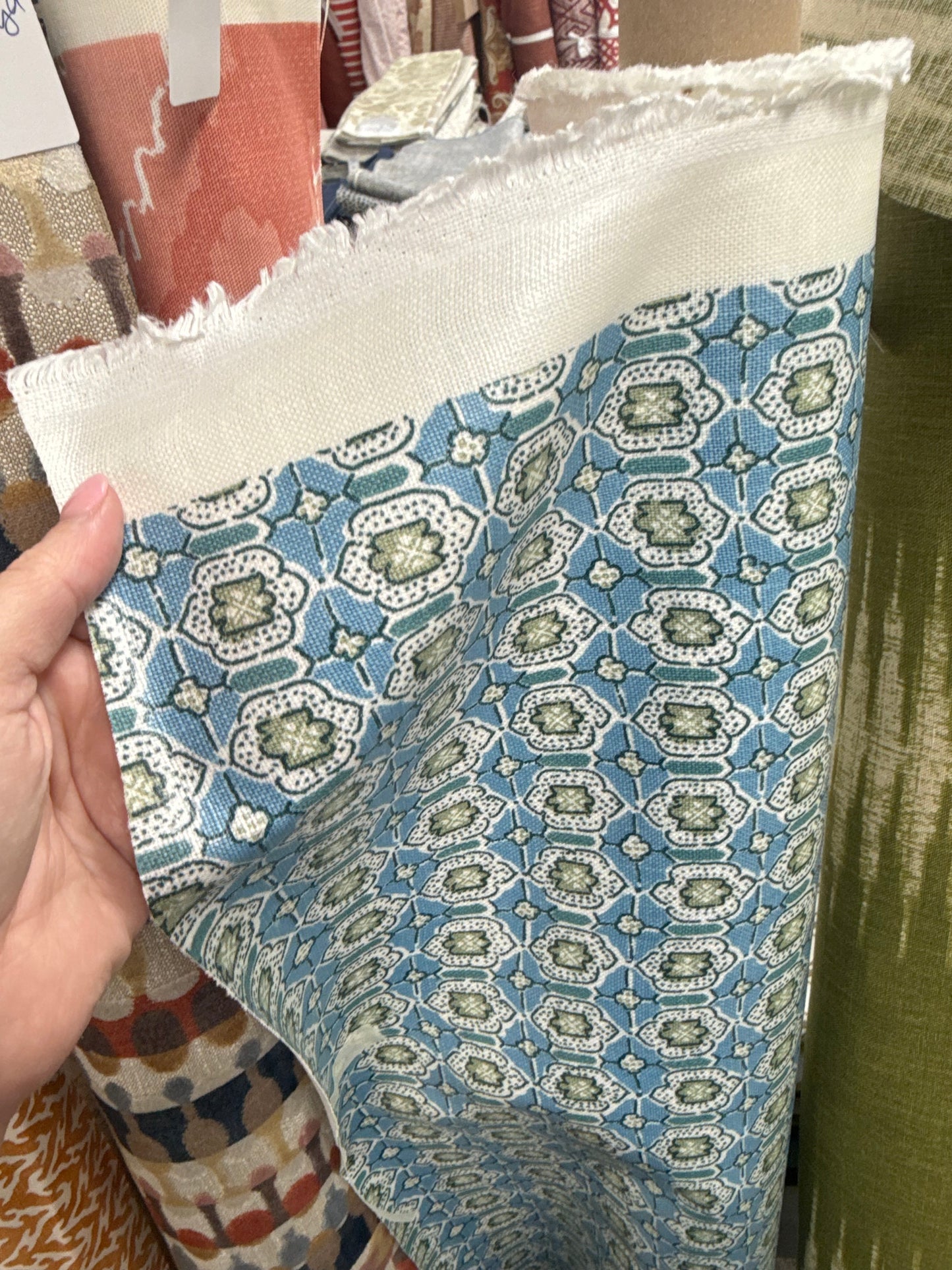 Laminted, elizabeth Eakins, lanterns 6.4 yards
