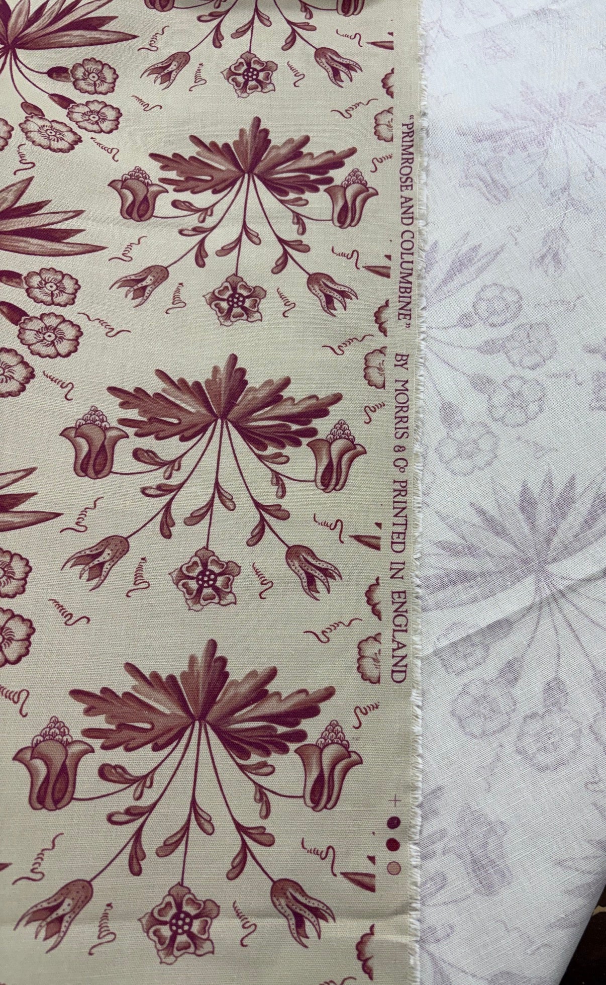 Morris & Co, Primrose and Columbine, by the yard