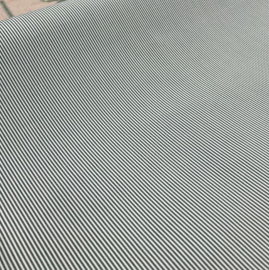 Green Ticking Stripe Fabric