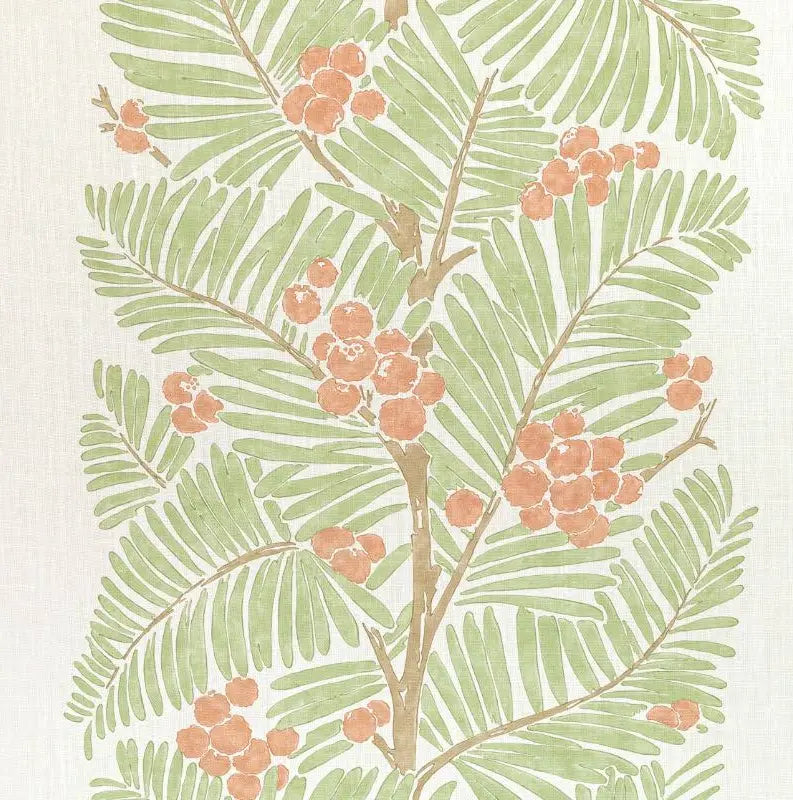 Brunschwig & Fils, Palmar Print Spice Fabric, 3.2 yards