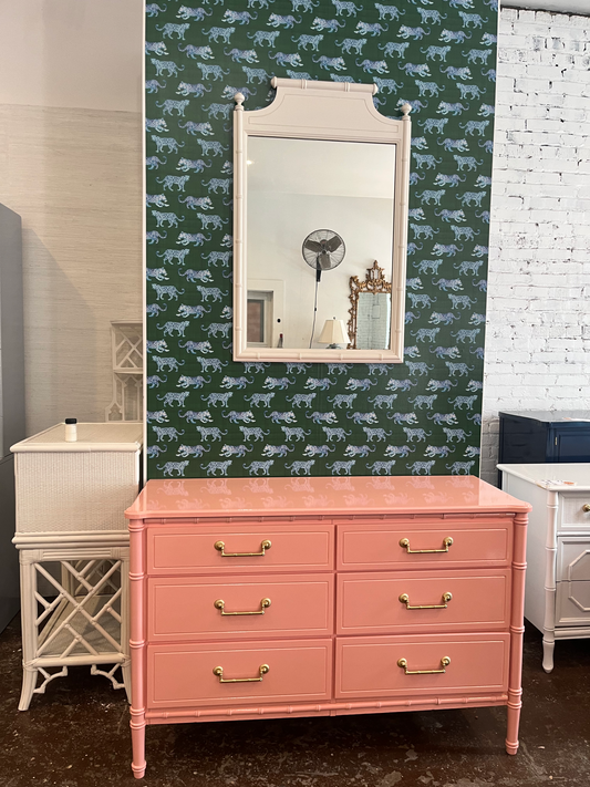 Faux Bamboo Dresser Lacquered Hopeful