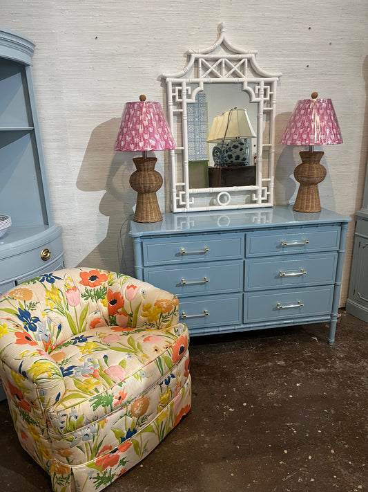 Faux Bamboo 6 Drawer Dresser lacquered any color