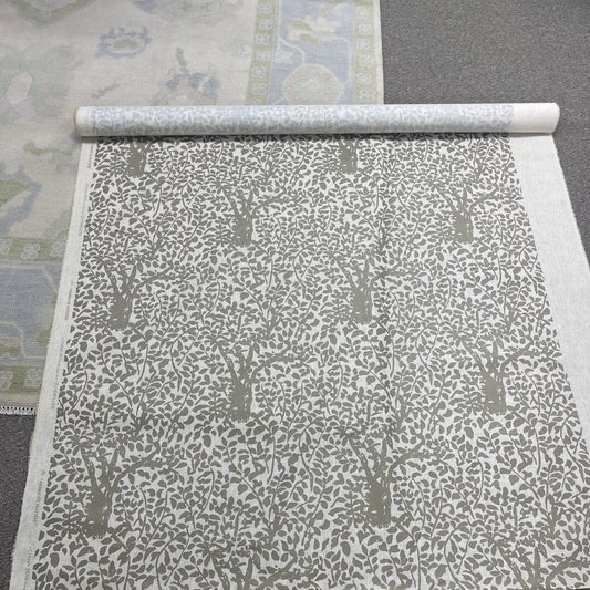 CHINA SEAS FABRIC CHINA SEAS ARBRE DE MATISSE GOLD METALLIC ON TINTED LINEN