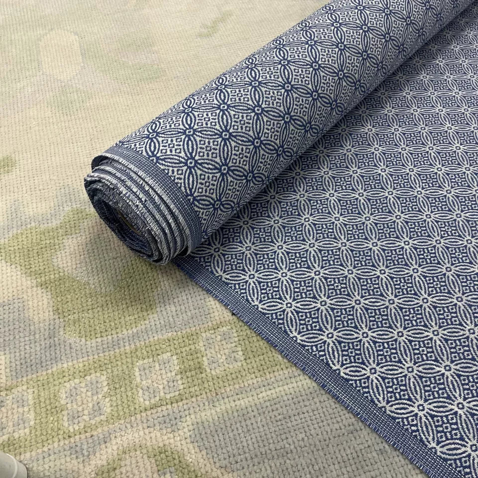 SCALAMANDRE BLUE CAPE MAY OCEAN INDOOR OUTDOOR FABRIC