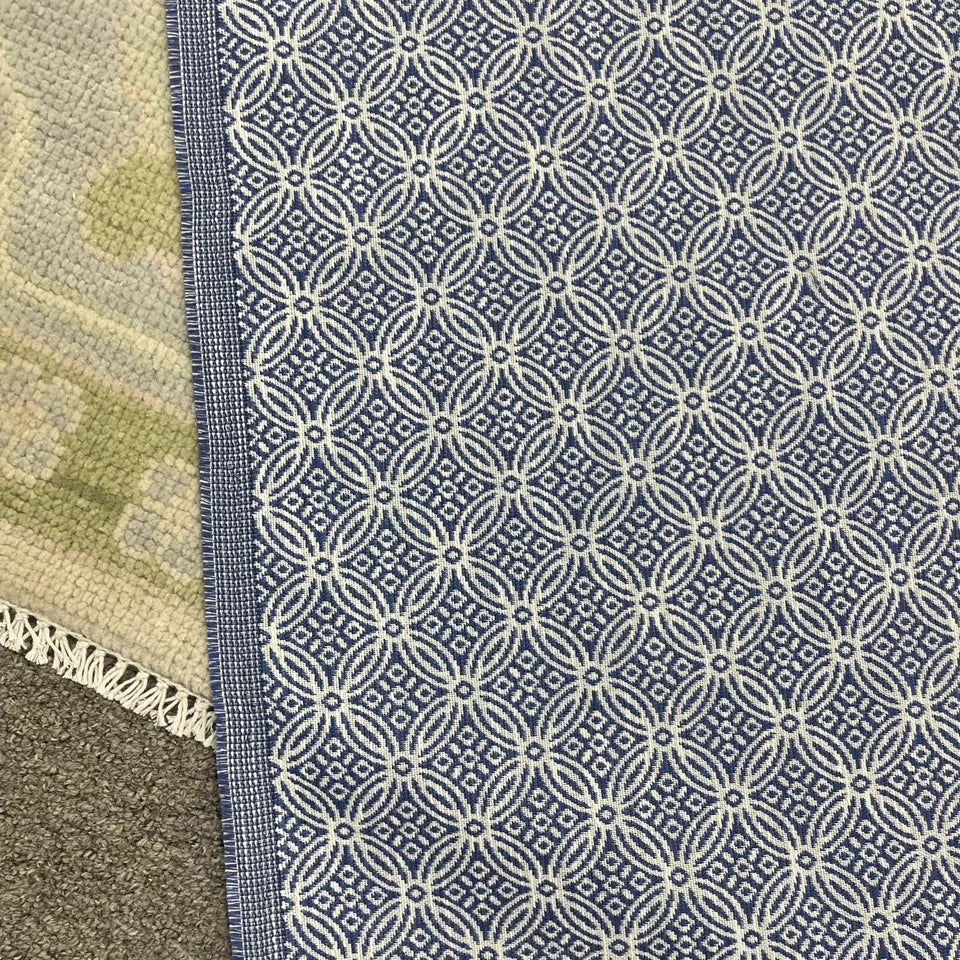SCALAMANDRE BLUE CAPE MAY OCEAN INDOOR OUTDOOR FABRIC