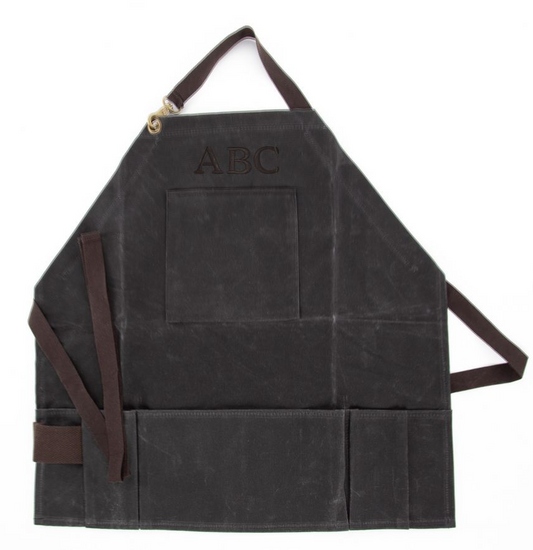 Waxed Half Apron in black by Winston's Collection