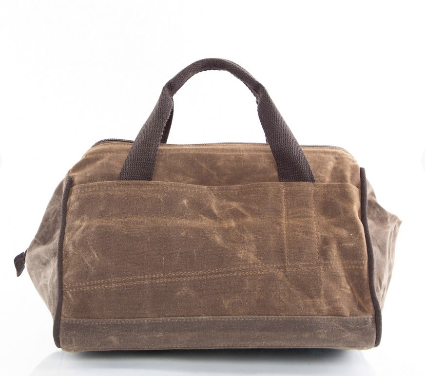 Khaki Waxed Tool Bag by Winston's Collection