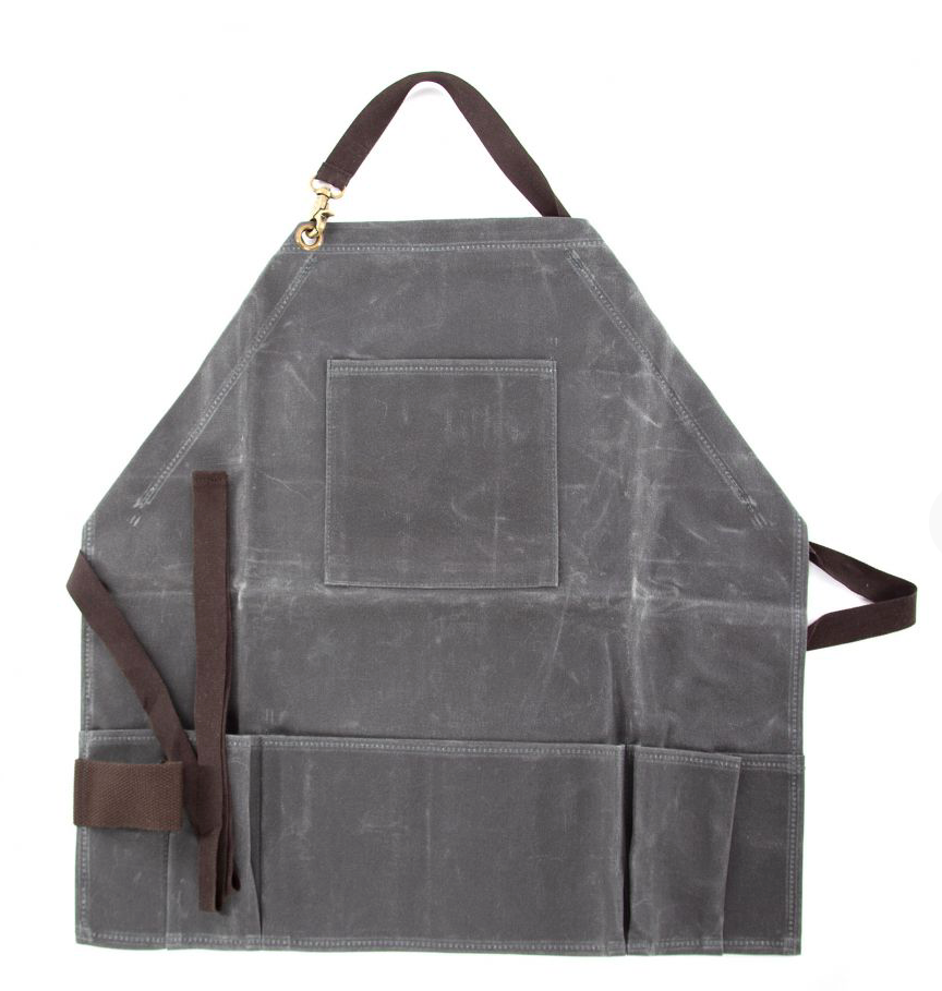 Waxed Half Apron in slate by Winston's Collection