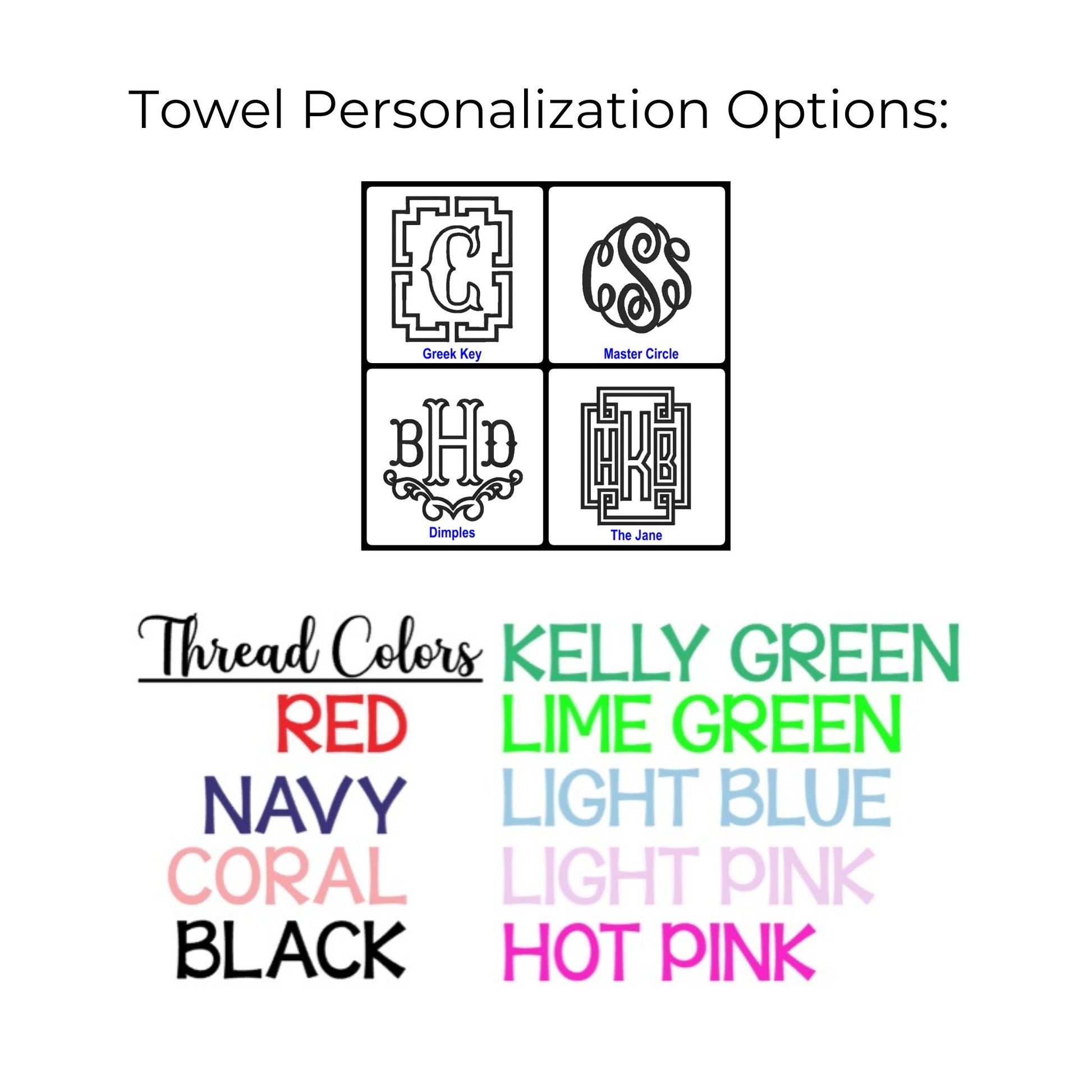 Personalization layout and color options by Winston's Collection