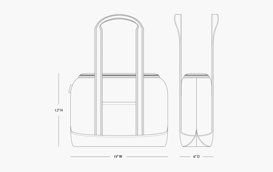 Waxed Large cooler dimensions 12" H, 19" W, 6" D