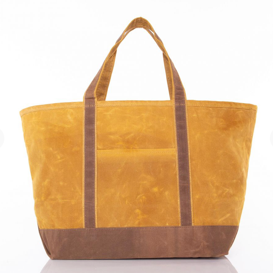 Waxed Large boat tote in yellow by Winston's Collection