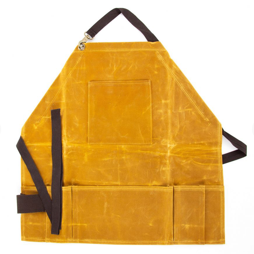Waxed Half Apron in mustard by Winston's Collection