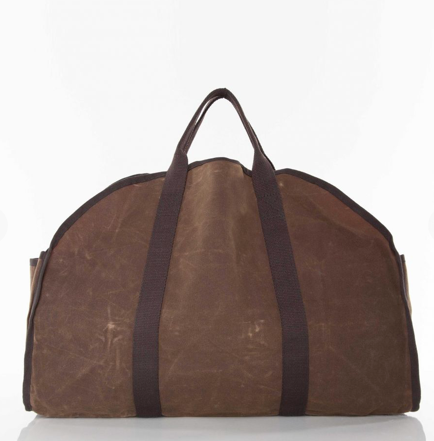 Waxed Log Carrier Bag in khaki by Winston's Collection