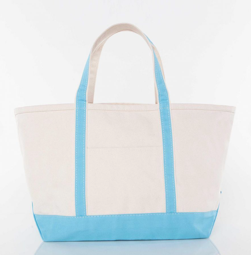 Large baby blue boat tote by Winston's Collection