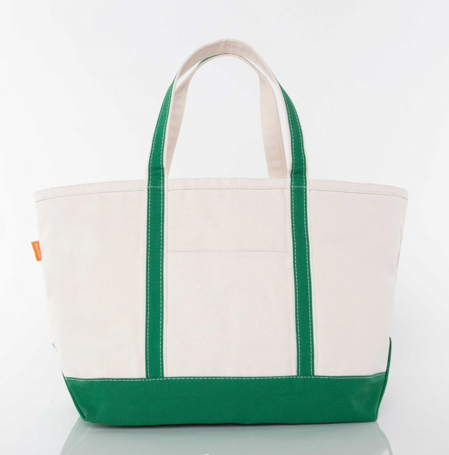 Large green boat tote by Winston's Collection