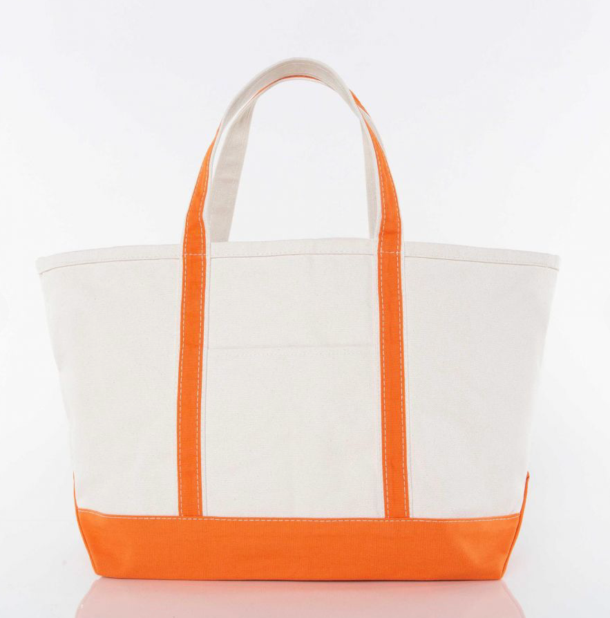 Large orange boat tote by Winston's Collection