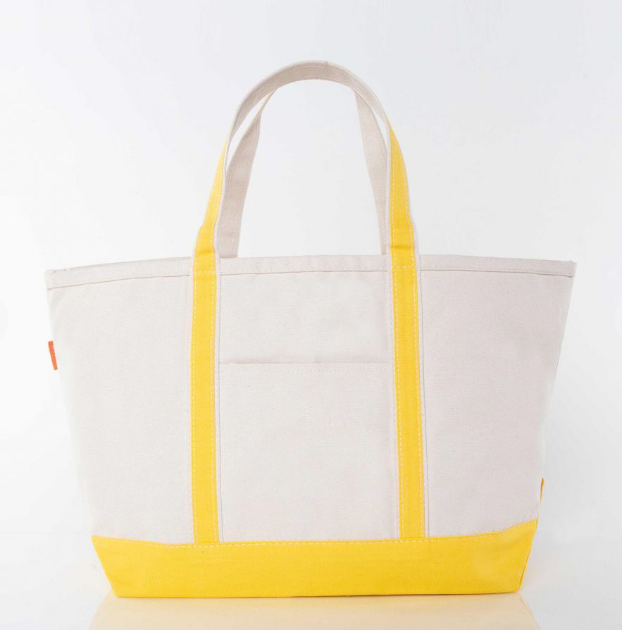 Large yellow boat tote by Winston's Collection