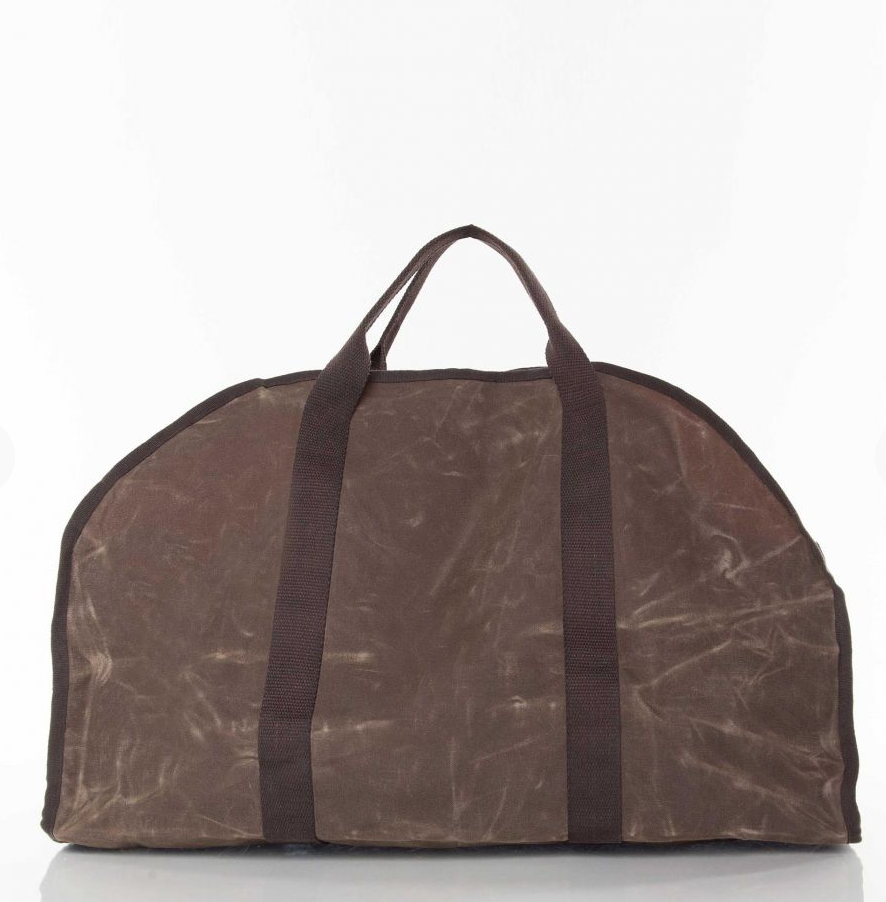 Waxed Log Carrier Bag in olive by Winston's Collection