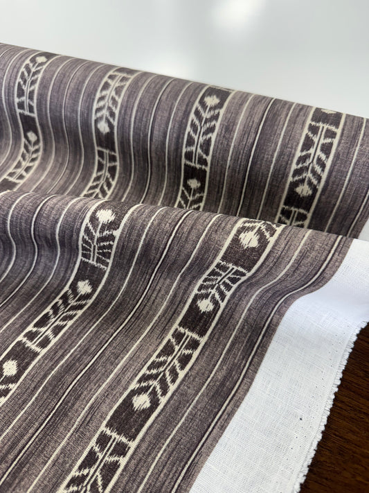 Schuyler Samperton, bengal stripe, brown, 3.5 yards