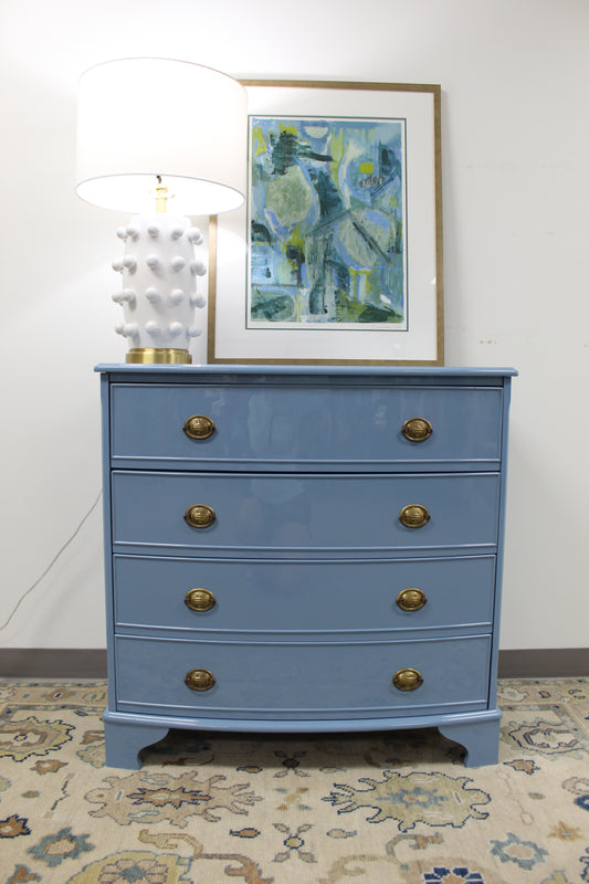 Traditional chest lacquered blue