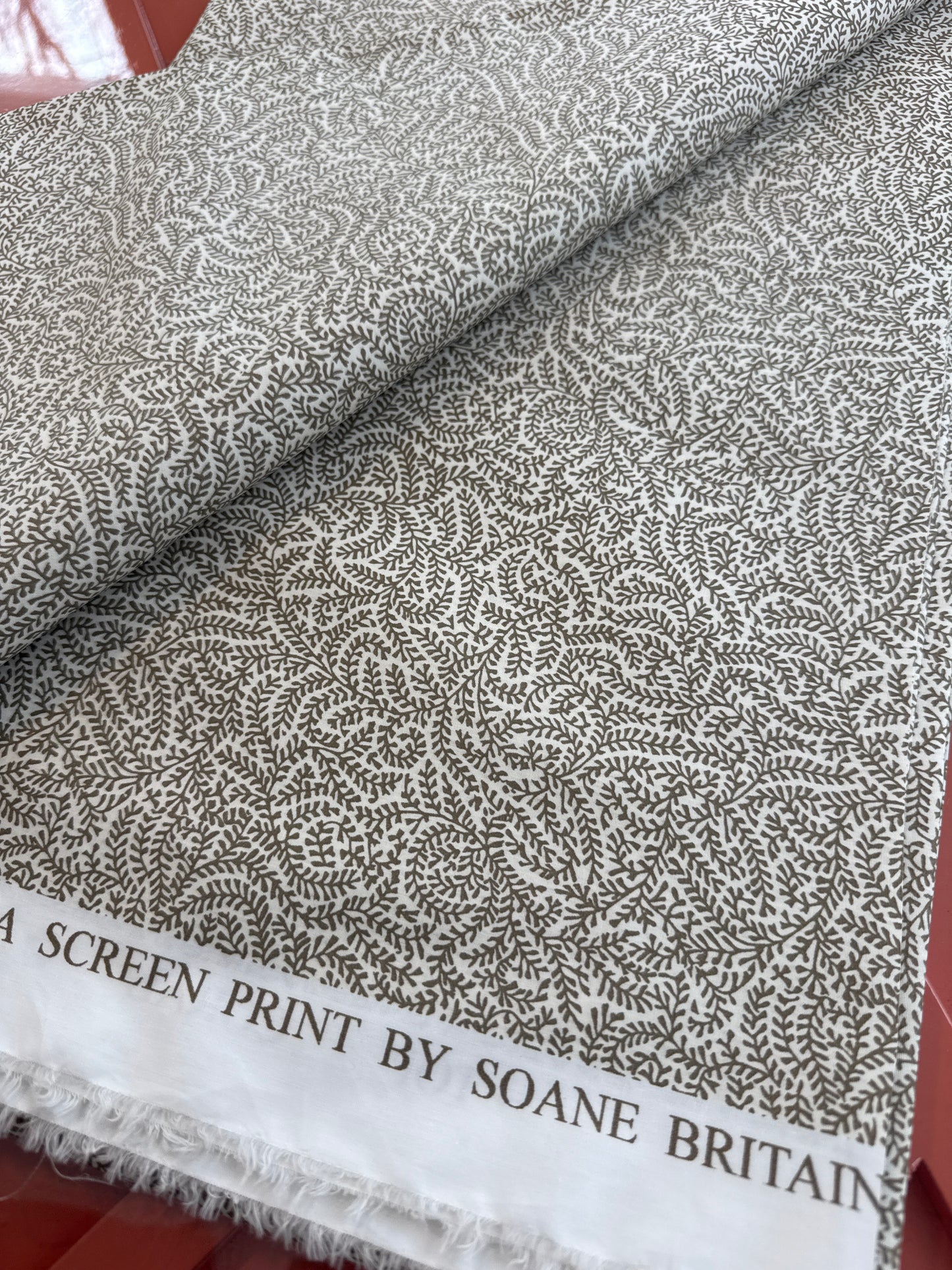 Soane Britain, coral, 2.1 yards